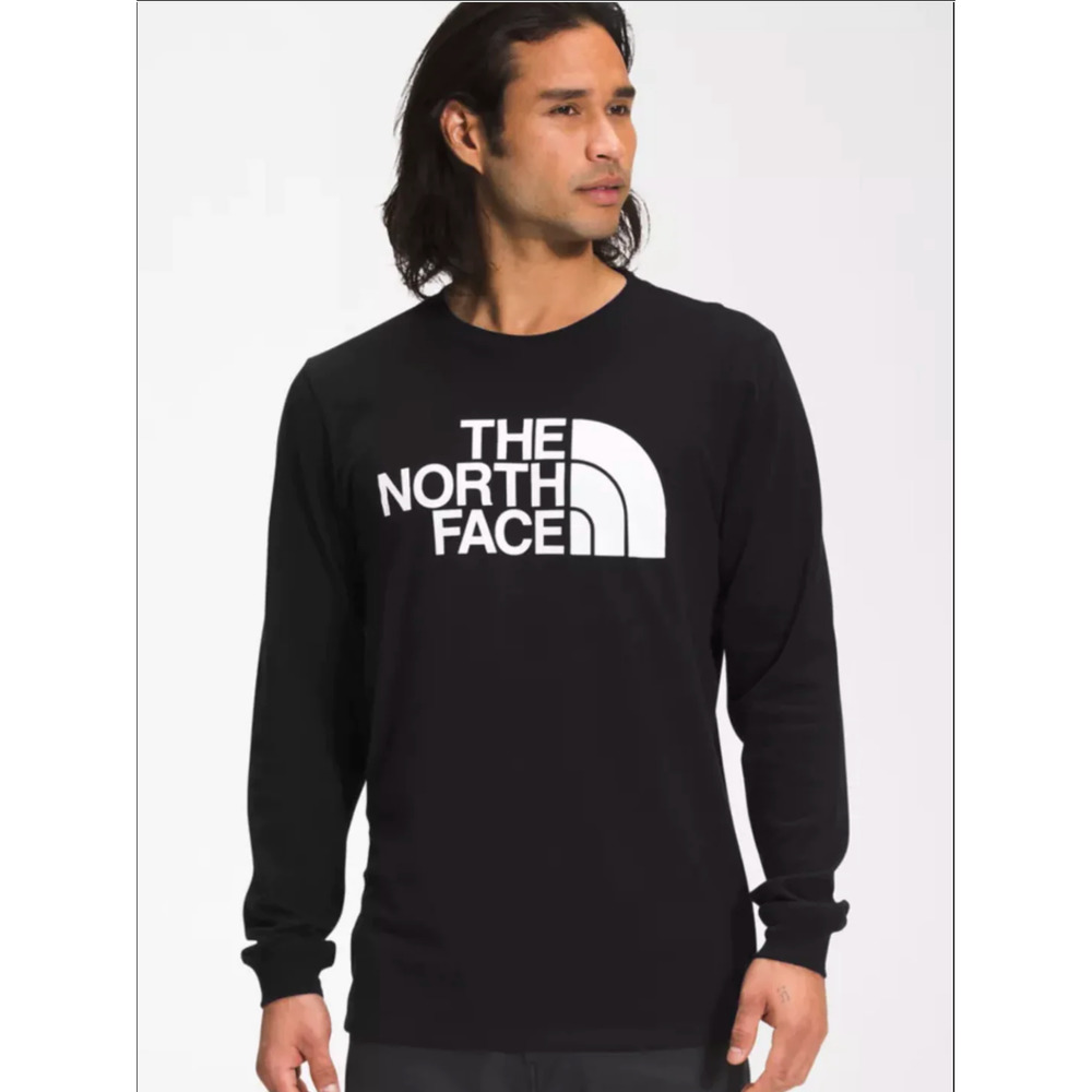 The North Face Long-Sleeve Half Dome Tee Men's Small Black Graphic Print NWT